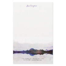 水彩画の景色の個人的な静止した