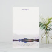 水彩画の景色の個人的な静止した 便箋 (スタンド正面)