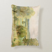 水彩画の景色 アクセントクッション (裏面(縦))