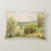 水彩画の景色 アクセントクッション (裏面)