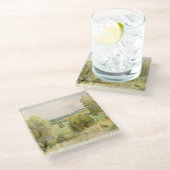 水彩画の景色 ガラスコースター (アングル)