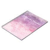 水彩画の曼荼羅のホリスティックな治療及びスピリチュアル ノートブック (左側)