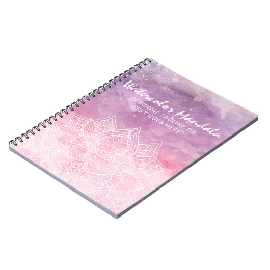 水彩画の曼荼羅のホリスティックな治療及びスピリチュアル ノートブック (左側)