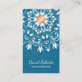 水彩画の曼荼羅のロゴによってカスタマイズヨガのインストラクター 名刺