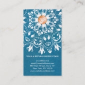 水彩画の曼荼羅のロゴによってカスタマイズヨガのインストラクター 名刺 (裏面)