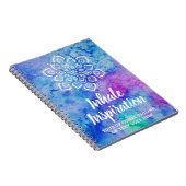 水彩画の曼荼羅の形而上学的で精神的なヨガ ノートブック (右側)