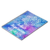 水彩画の曼荼羅の形而上学的で精神的なヨガ ノートブック (左側)