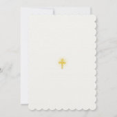 水彩画の最初聖餐の招待状 招待状 (裏面)