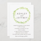 水彩画の月桂樹 招待状 (正面/裏面)