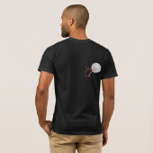 水彩画の木および月の暗闇のワイシャツ Tシャツ (裏面フル)