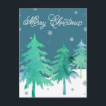 水彩画の木のクリスマスの郵便はがき シーズンポストカード<br><div class="desc">水彩画の木のクリスマスの郵便はがき</div>