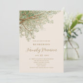 水彩画の木の家族の再会 招待状 (スタンド正面)