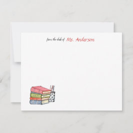 水彩画の本とペンサンキューカード サンキューカード