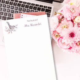 水彩画の机からの鳥自然Art Sticky ポストイット