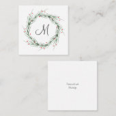 水彩画の松の葉と実 ノートカード (正面/裏面)