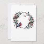 水彩画の松ぼっくり ブランチ ホリデー ランチョン 招待状 (裏面)