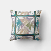 水彩画の枕花 クッション (裏面)