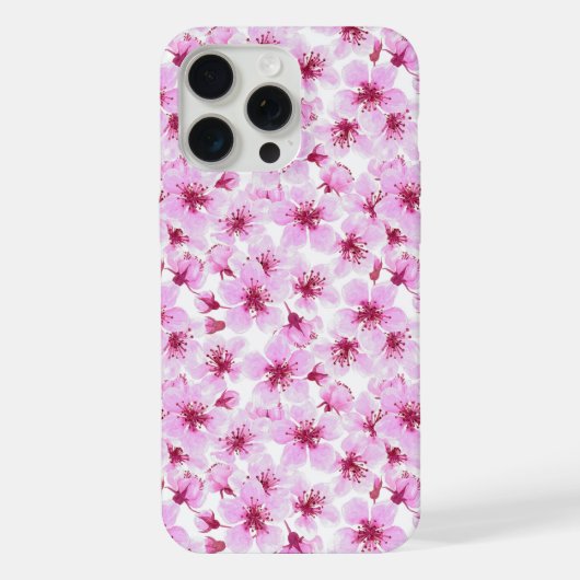 水彩画の桜 iPhoneケース (裏面)