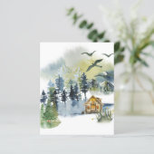 水彩画の森のスクラップブックの背景 (スタンド正面)