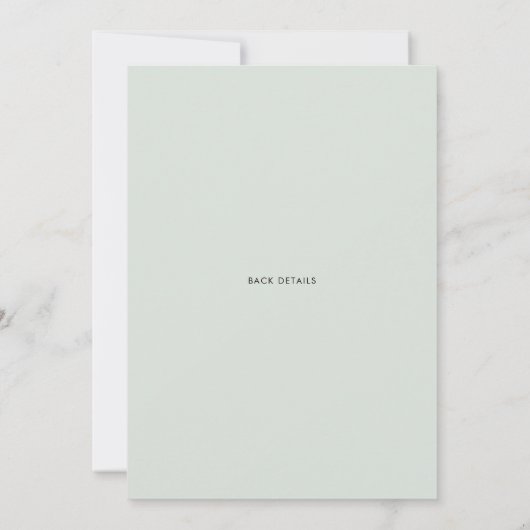 水彩画の森のレセプションパーティー 招待状 (裏面)