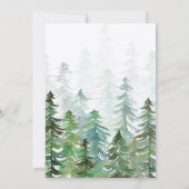 水彩画の森林企業のなパーティー 招待状 (裏面)