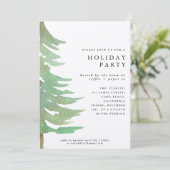 水彩画の森林企業のなパーティー 招待状 (スタンド正面)
