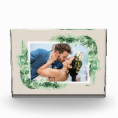 水彩画の植物のフレーム フォトブロック (正面)