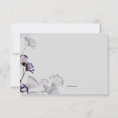 水彩画の植物の死別のサンキューカード サンキューカード (裏面)