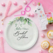 水彩画の植物の紙皿 ペーパープレート (パーティー)