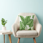 水彩画の植物画グリーンリフレッシュパターンインテリア クッション (椅子)