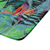 |水彩画の極楽鳥はあなたのイニシャルを加えます カッティングボード (角)