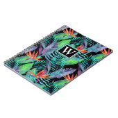 |水彩画の極楽鳥はあなたのイニシャルを加えます ノートブック (左側)