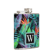 |水彩画の極楽鳥はあなたのイニシャルを加えます フラスク (右)