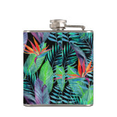 |水彩画の極楽鳥はあなたのイニシャルを加えます フラスク (裏面)