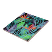 水彩画の極楽鳥 タイル (側面)