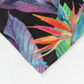 水彩画の極楽鳥 フリースブランケット (角)