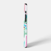 水彩画の楽器を持つかわいいアリゲーター iPhoneケース (左側面)