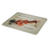 水彩画の楽譜およびバイオリン カッティングボード (角)