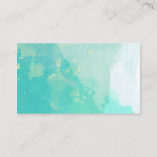 水彩画の標準的なカイロプラクティックの名刺 名刺 (裏面)