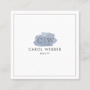 水彩画の正方形の名刺 スクエア名刺