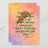 水彩画の母の愛のグリーティングカード シーズンカード (正面/裏面)