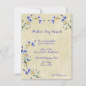 水彩画の母の日または結婚式のブランチ 招待状 (正面)