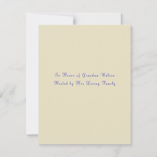 水彩画の母の日または結婚式のブランチ 招待状 (裏面)