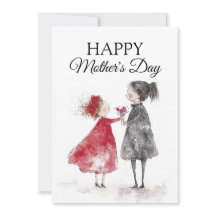 水彩画の母の日