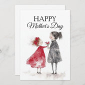 水彩画の母の日 シーズンカード (正面/裏面)