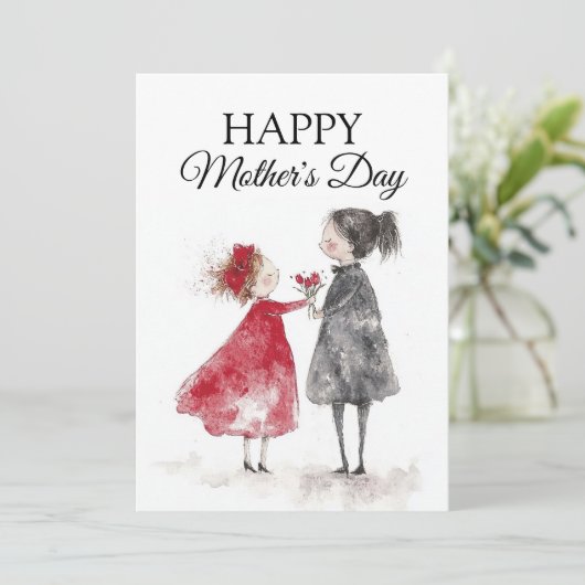 水彩画の母の日 シーズンカード (スタンド正面)