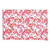 水彩画の水彩画のフラミンゴ 枕カバー (正面左)