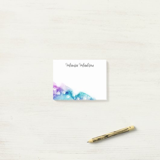 水彩画の水彩画を可愛い水彩画 ポストイット (デスク上)