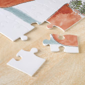 水彩画の水気が多いサボテンの植物 ジグソーパズル (側面)