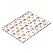 水彩画の水気が多い水玉模様パターン ノートブック (左側)